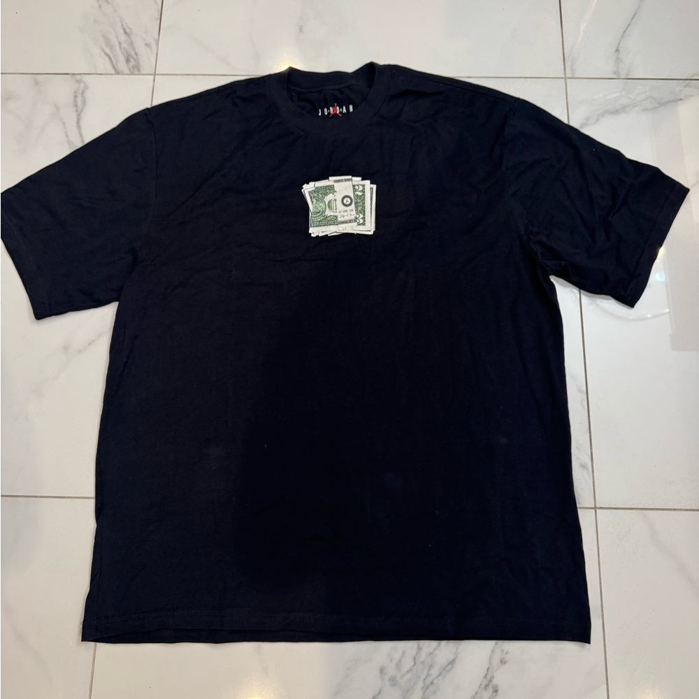 Jordan Black Short Sleeve Tee with Money Chest Graphic